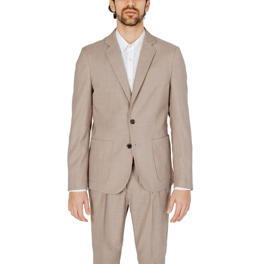 Antony Morato Beige Wool Suit - Modern Elegance Redefined