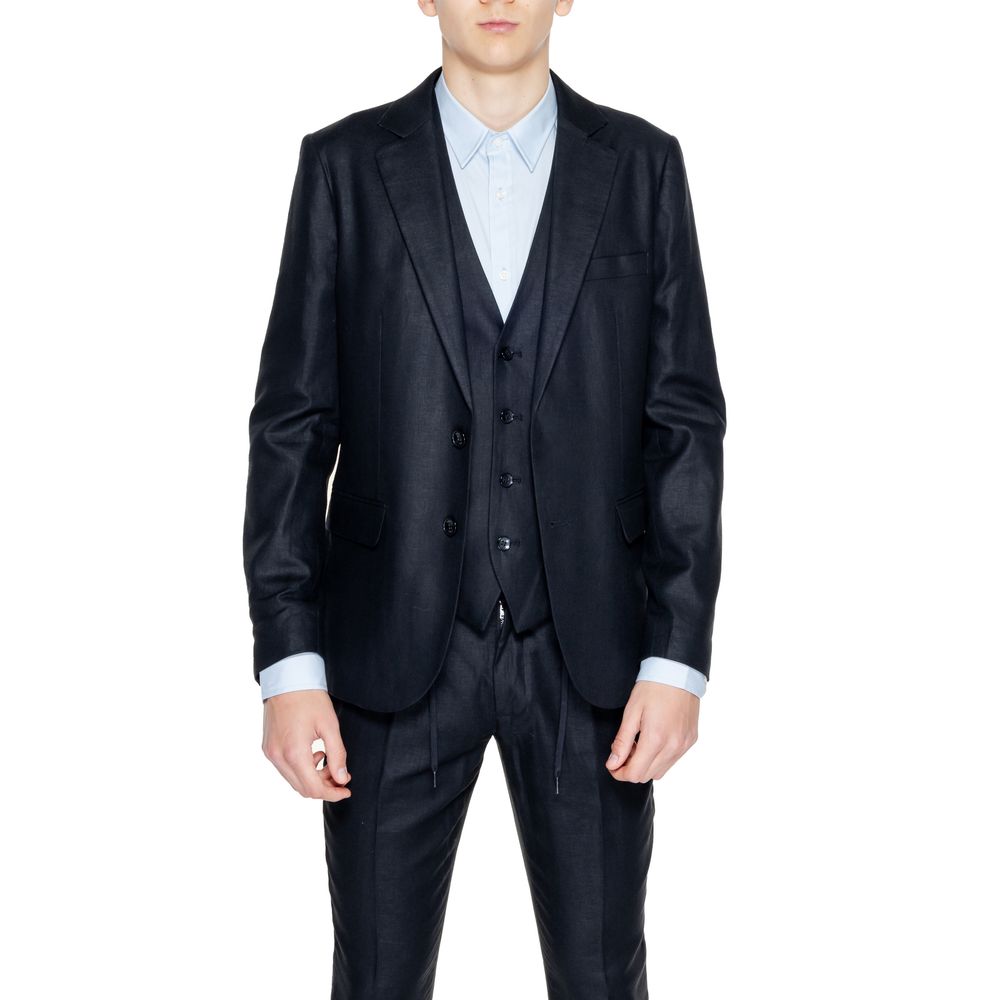 Antony Morato Black Linen Suit for Effortless Elegance