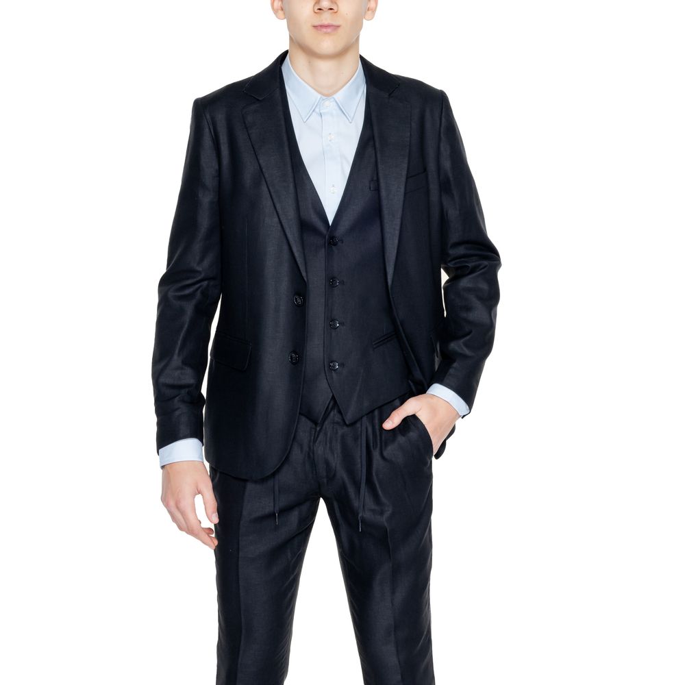 Antony Morato Black Linen Suit for Effortless Elegance