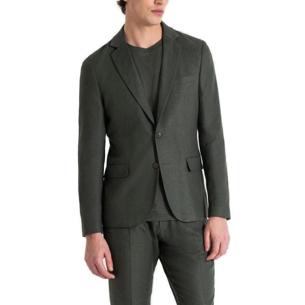 Antony Morato Green Linen Suit for Effortless Elegance