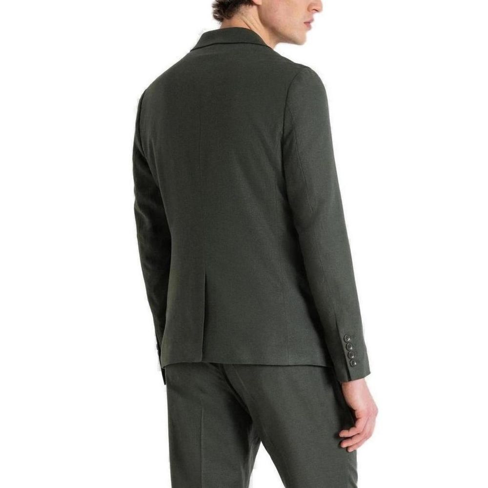 Antony Morato Green Linen Suit for Effortless Elegance