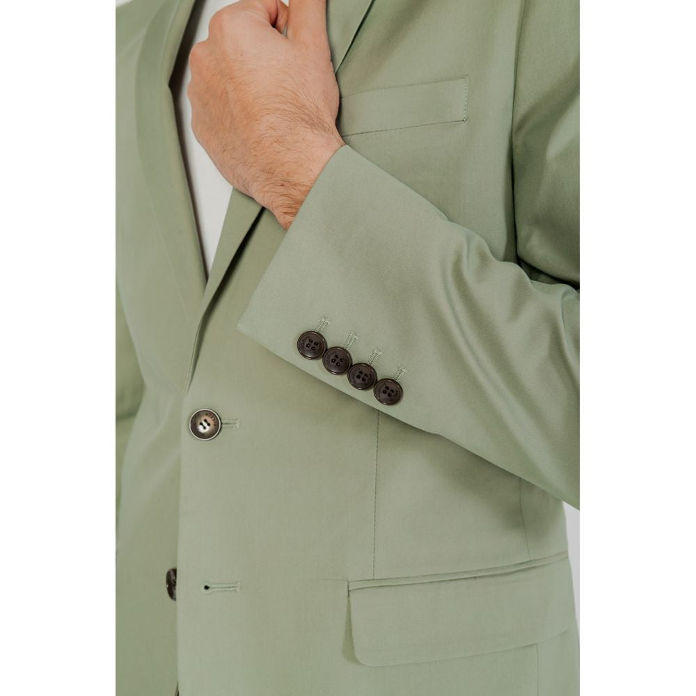 Antony Morato Green Cotton Suit for Timeless Elegance