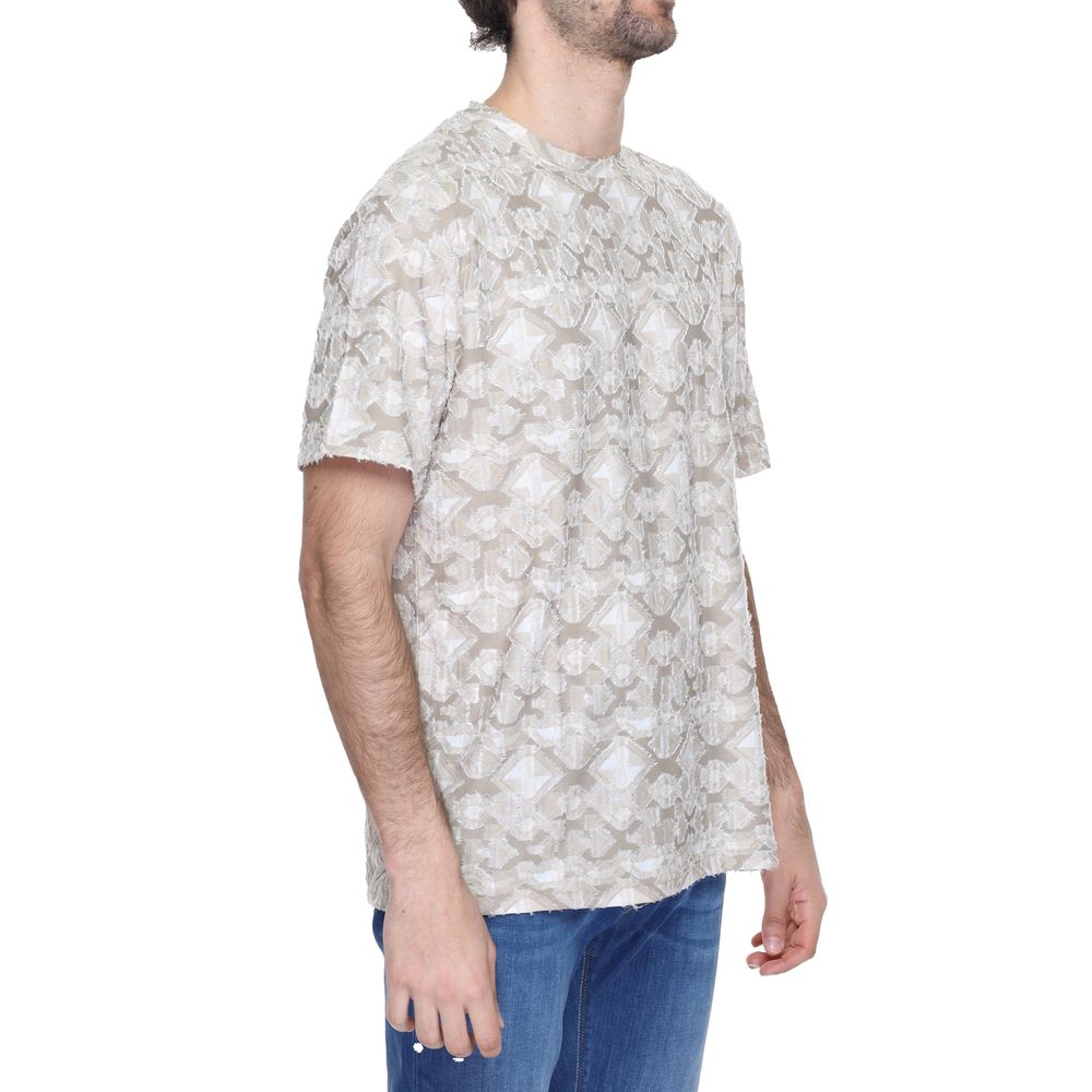 Antony Morato Beige Viscose T-Shirt for Elevated Casual Style