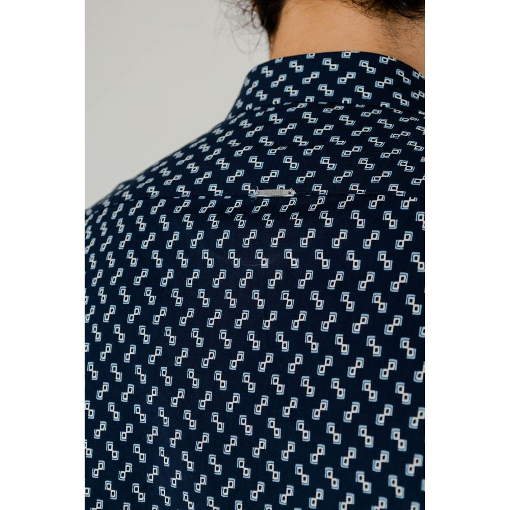 Antony Morato Blue Viscose Shirt for Timeless Elegance