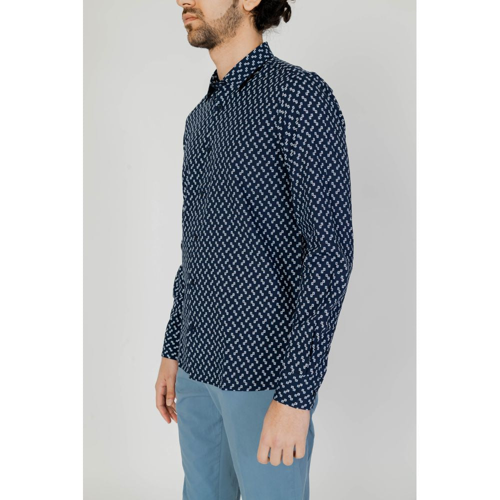 Antony Morato Blue Viscose Shirt for Timeless Elegance