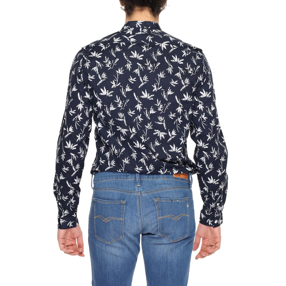 Antony Morato Blue Cotton Shirt for Effortless Elegance