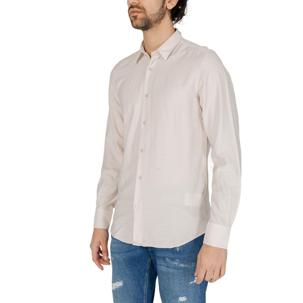 Antony Morato Beige Viscose Shirt for Elevated Style