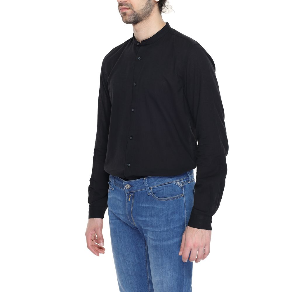 Antony Morato Black Cotton Shirt for Sophisticated Style