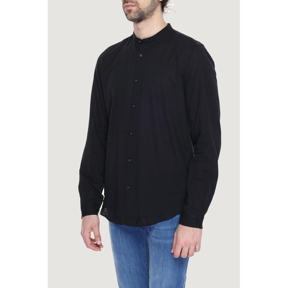 Antony Morato Black Cotton Shirt for Sophisticated Style