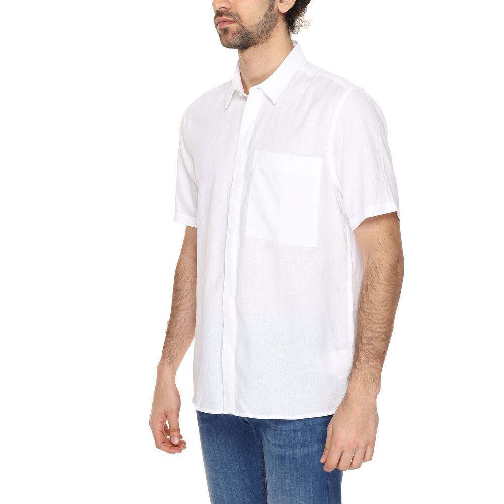 Antony Morato White Linen Shirt for Effortless Elegance