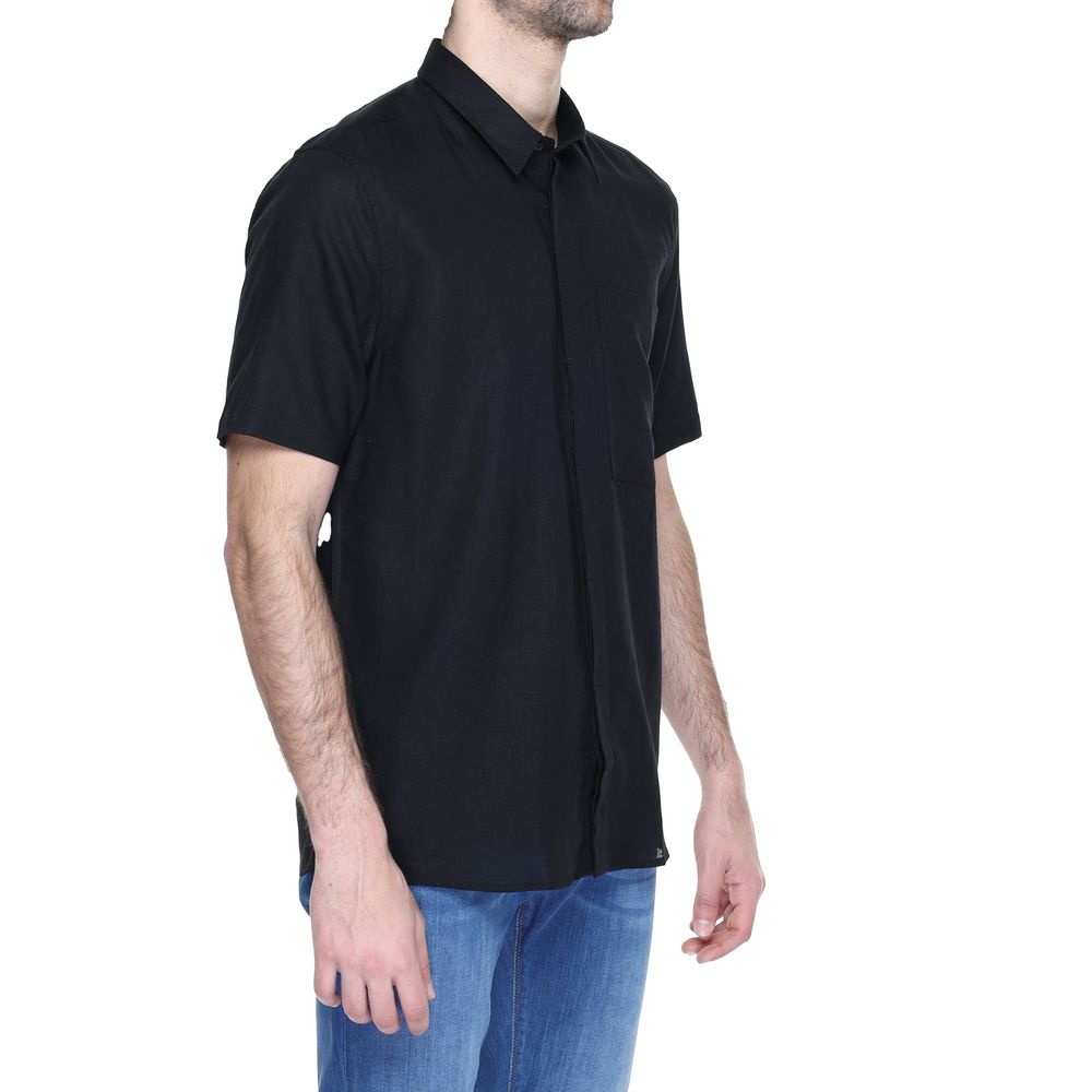 Antony Morato Black Linen Shirt for Timeless Elegance