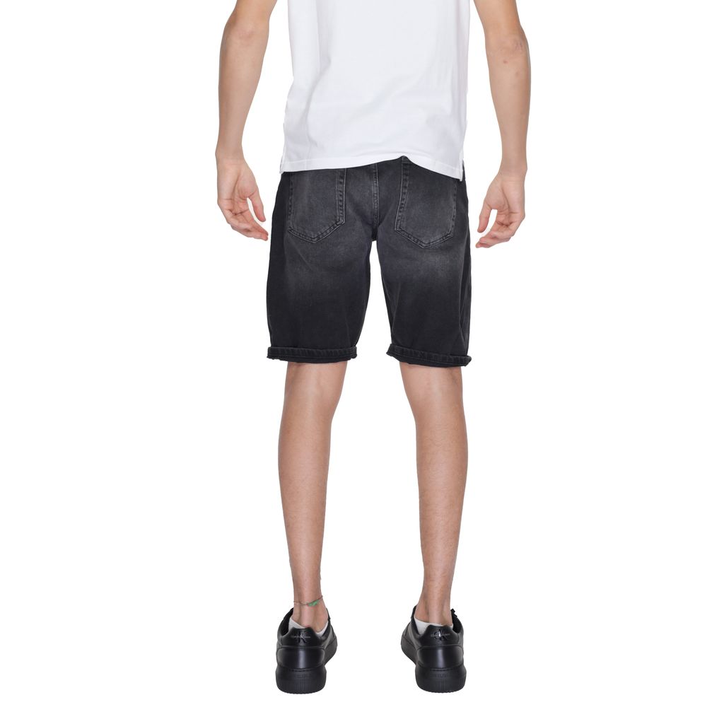 Antony Morato Black Cotton Short for Effortless Elegance
