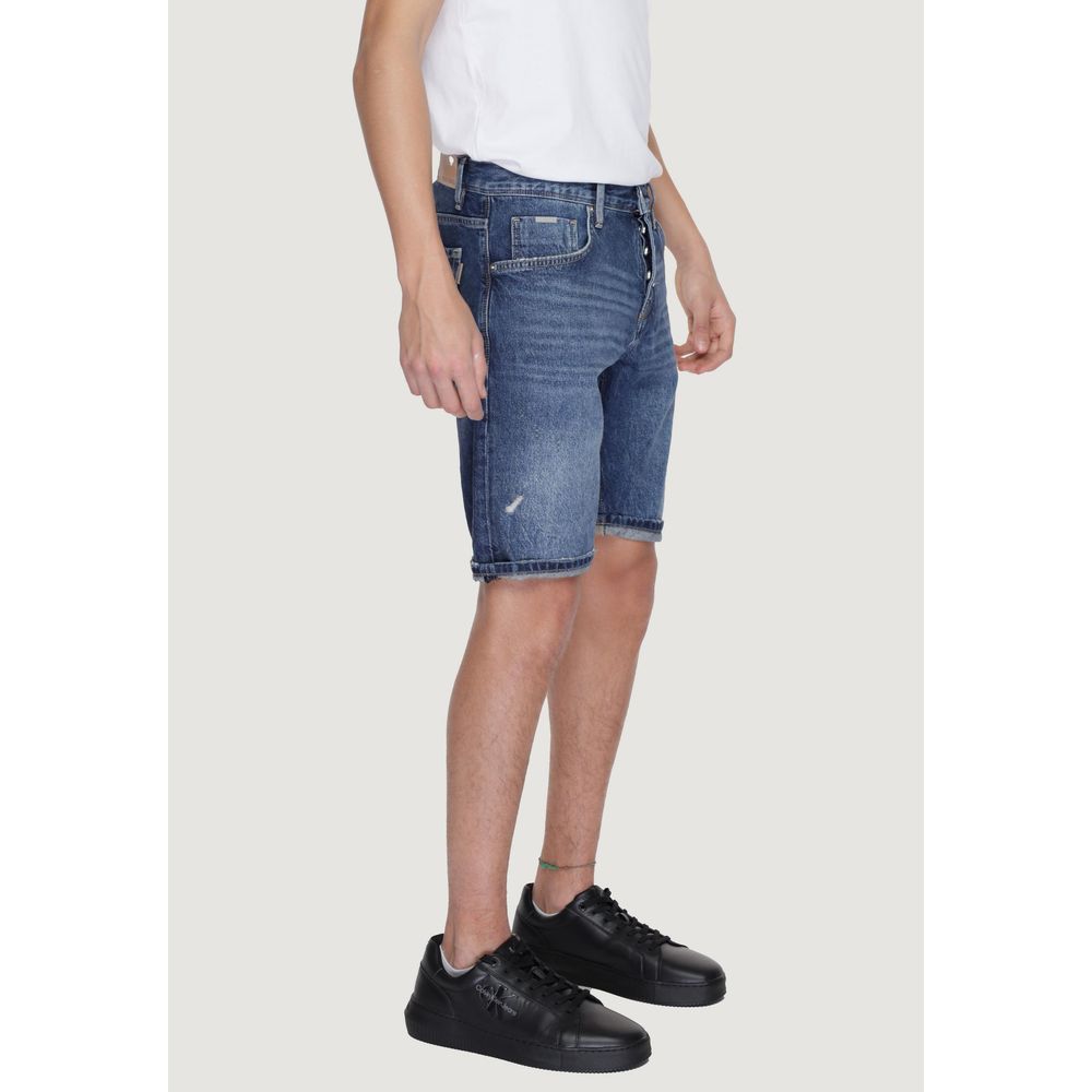 Antony Morato Blue Cotton Shorts for Effortless Elegance