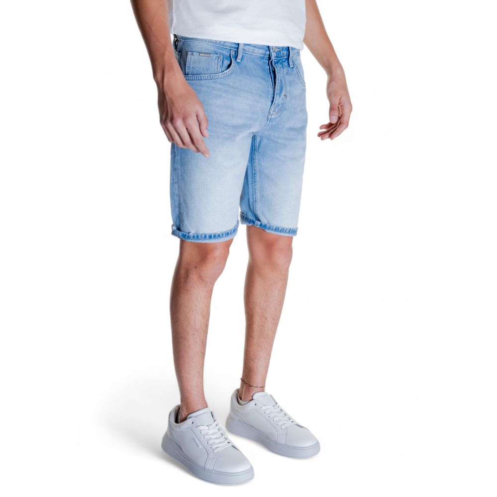 Antony Morato Light Blue Cotton Short for Elevated Style