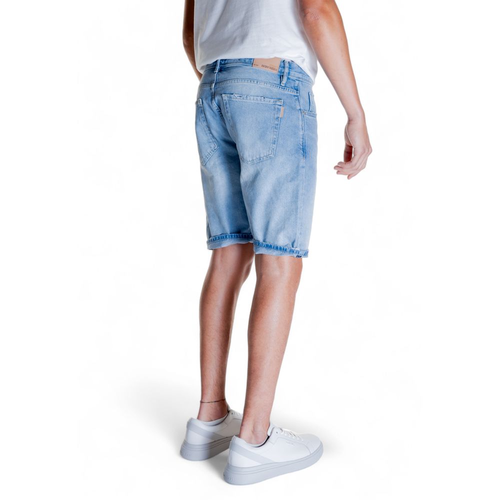 Antony Morato Light Blue Cotton Short for Elevated Style