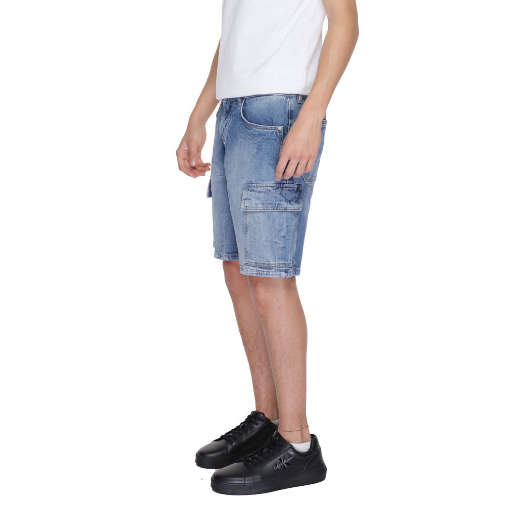 Antony Morato Blue Cotton Short for Elevated Summer Style