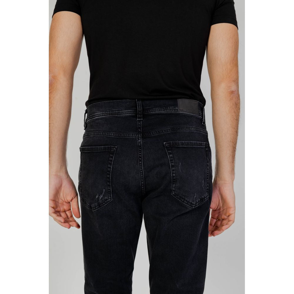 Antony Morato Black Cotton Jeans & Pant for Elevated Style