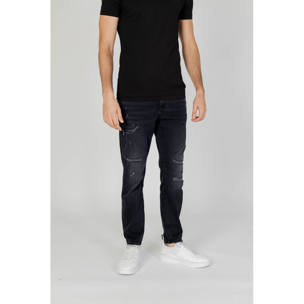 Antony Morato Black Cotton Jeans & Pant for Elevated Style