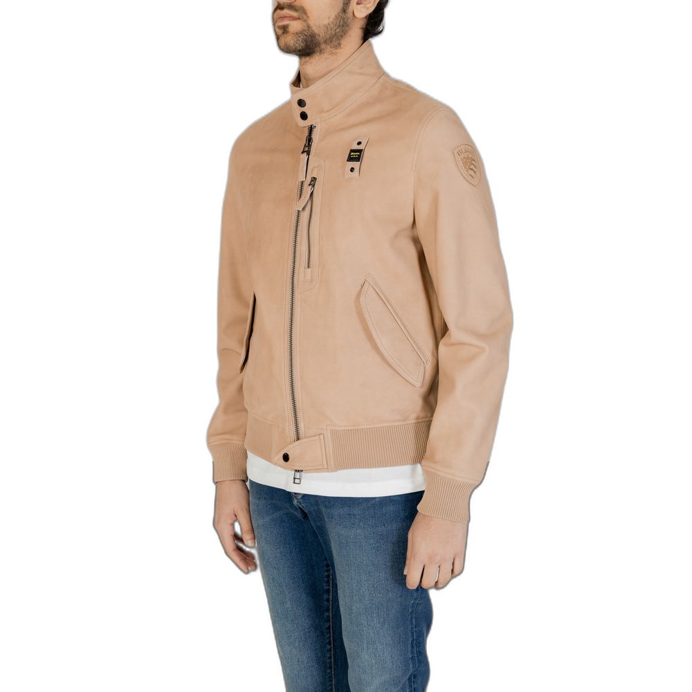 Blauer Beige Leather Jacket - Timeless Luxury Redefined