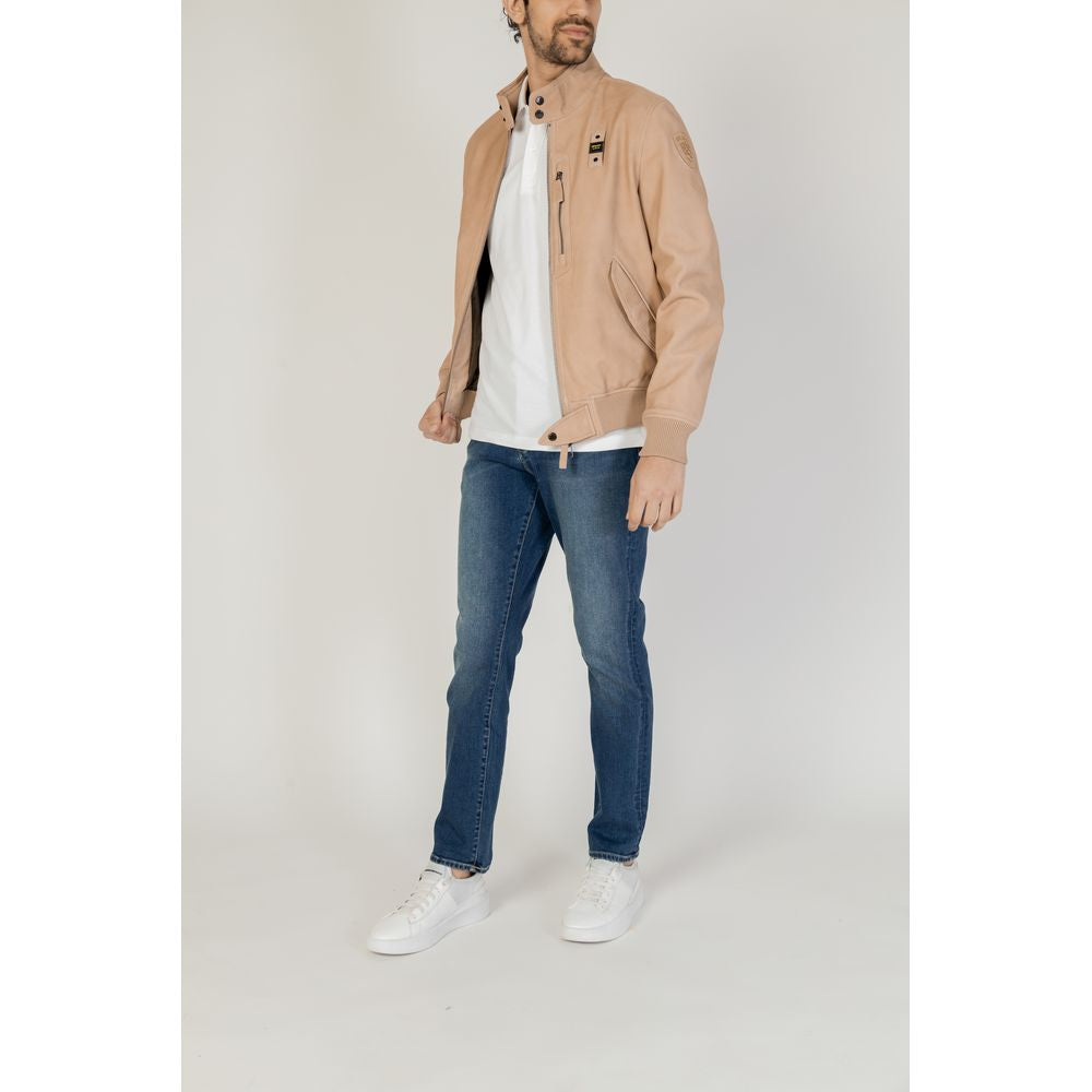 Blauer Beige Leather Jacket - Timeless Luxury Redefined