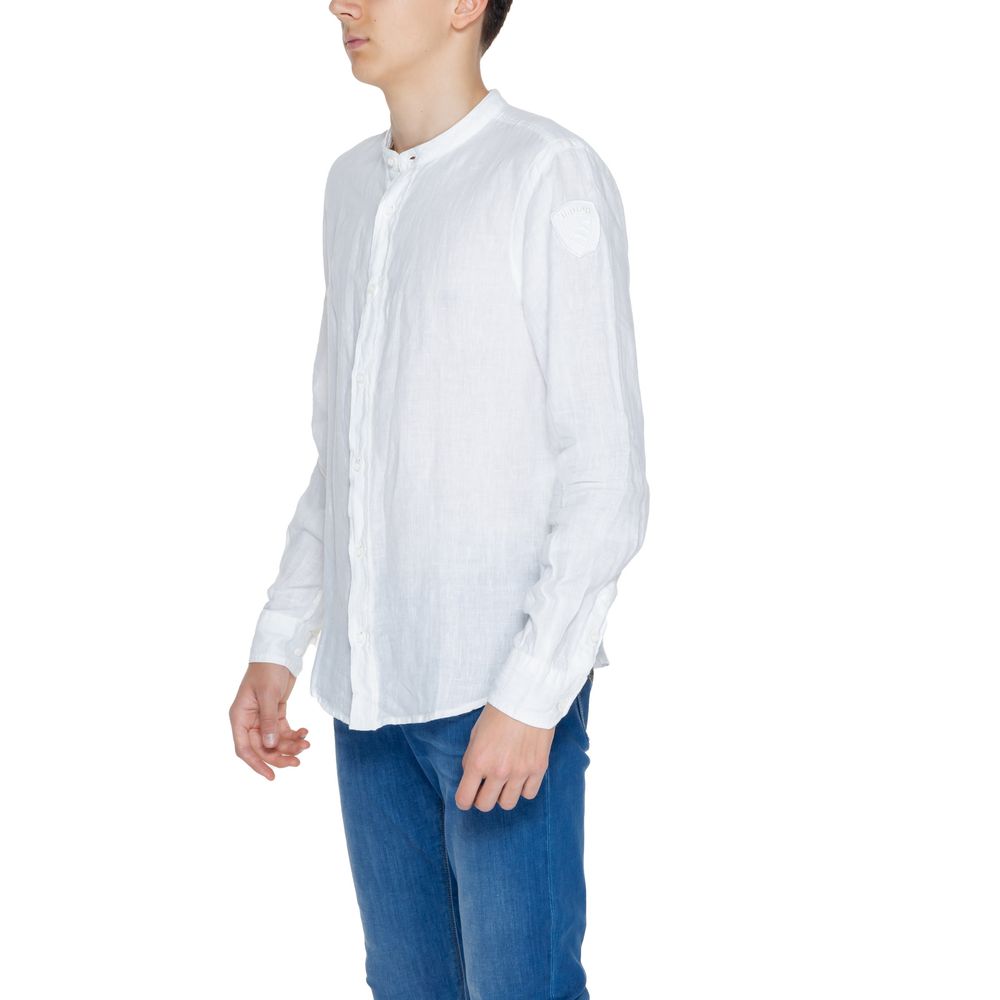 Blauer White Linen Shirt - Timeless Elegance Redefined