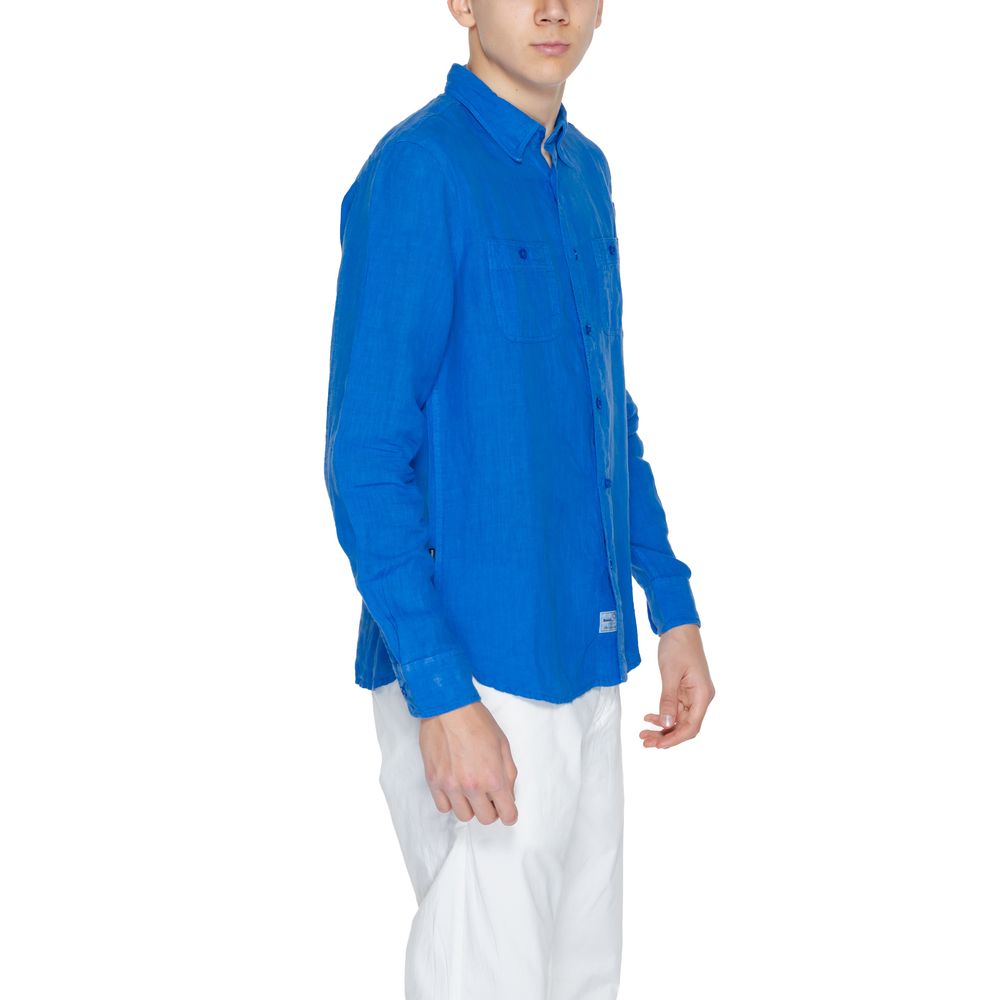 Blauer Blue Linen Shirt - Timeless Sophistication Redefined