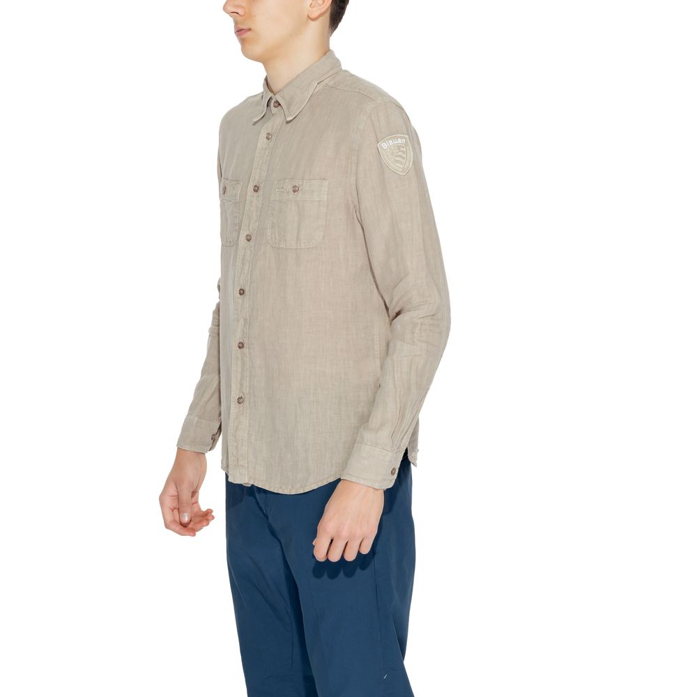 Blauer Beige Linen Shirt for Effortless Sophistication
