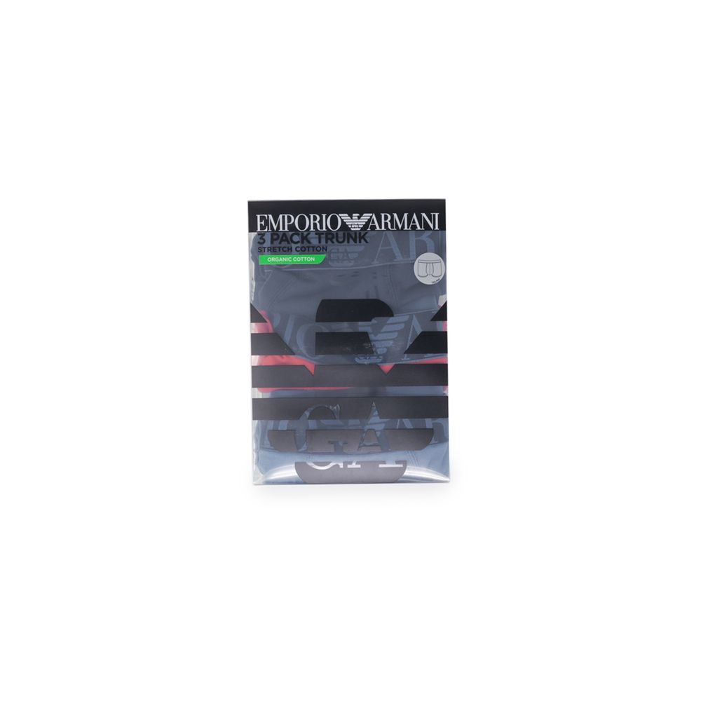 Emporio Armani Blue Cotton Underwear Essentials