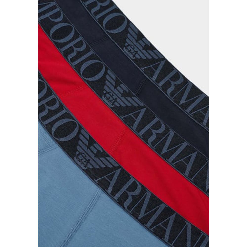 Emporio Armani Blue Cotton Underwear Essentials