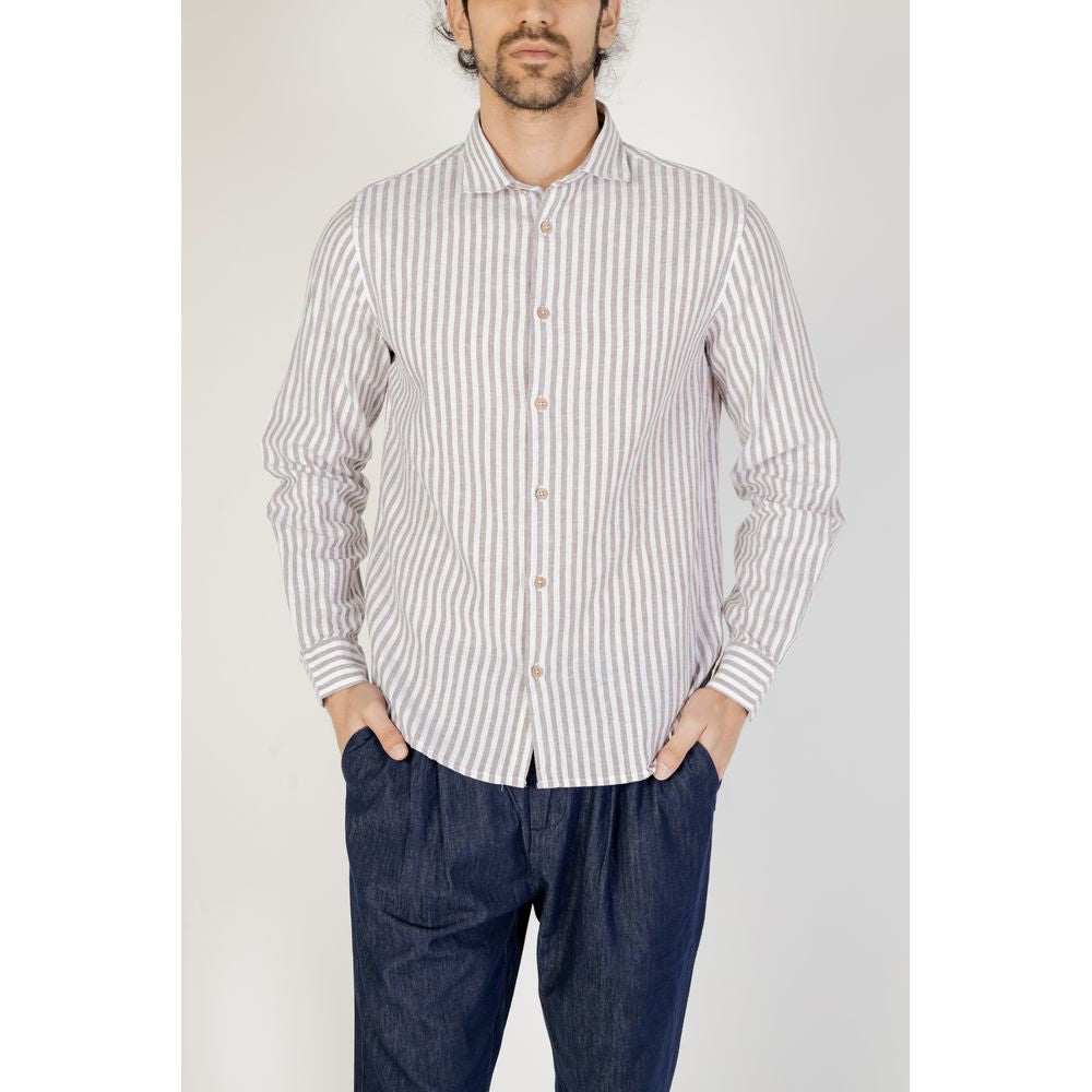 Hamaki-Ho Brown Linen Shirt for Effortless Sophistication