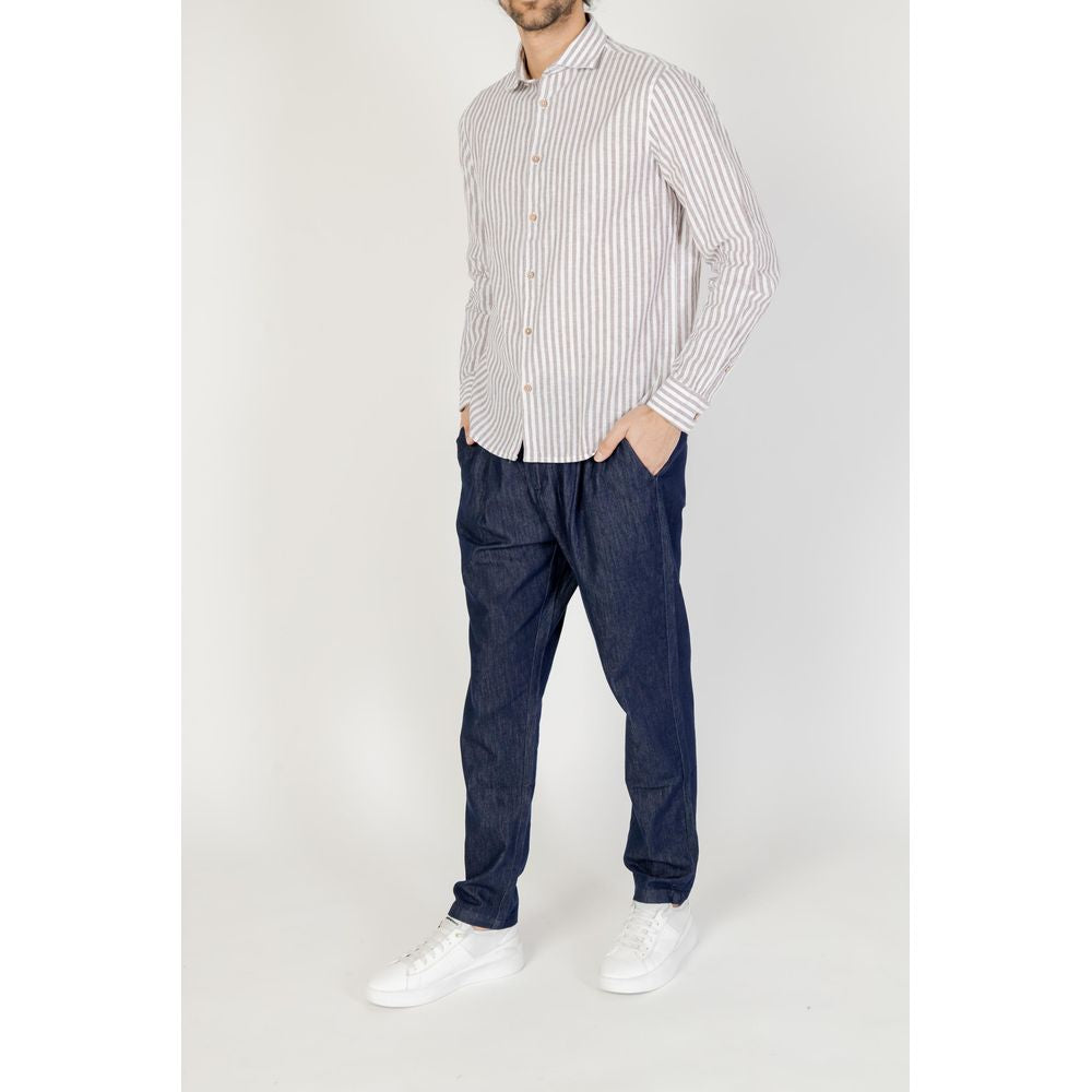 Hamaki-Ho Brown Linen Shirt for Effortless Sophistication