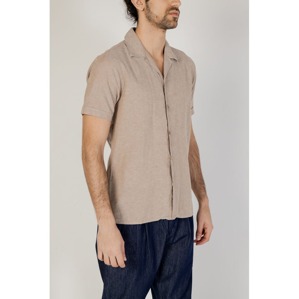 Hamaki-Ho Beige Linen Shirt for Effortless Elegance