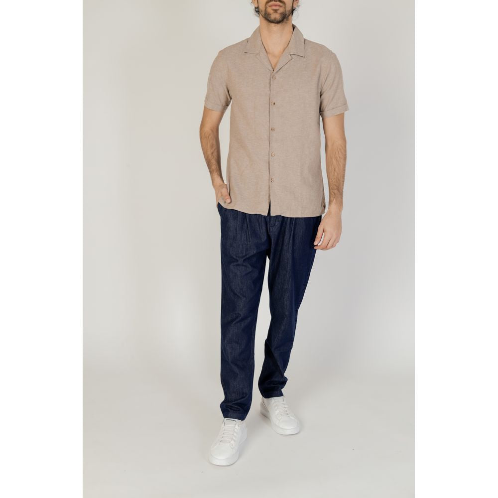 Hamaki-Ho Beige Linen Shirt for Effortless Elegance