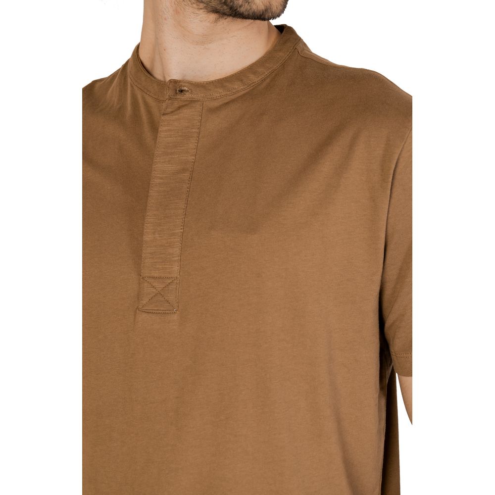 Hamaki-Ho Gray Cotton T-Shirt for Effortless Sophistication
