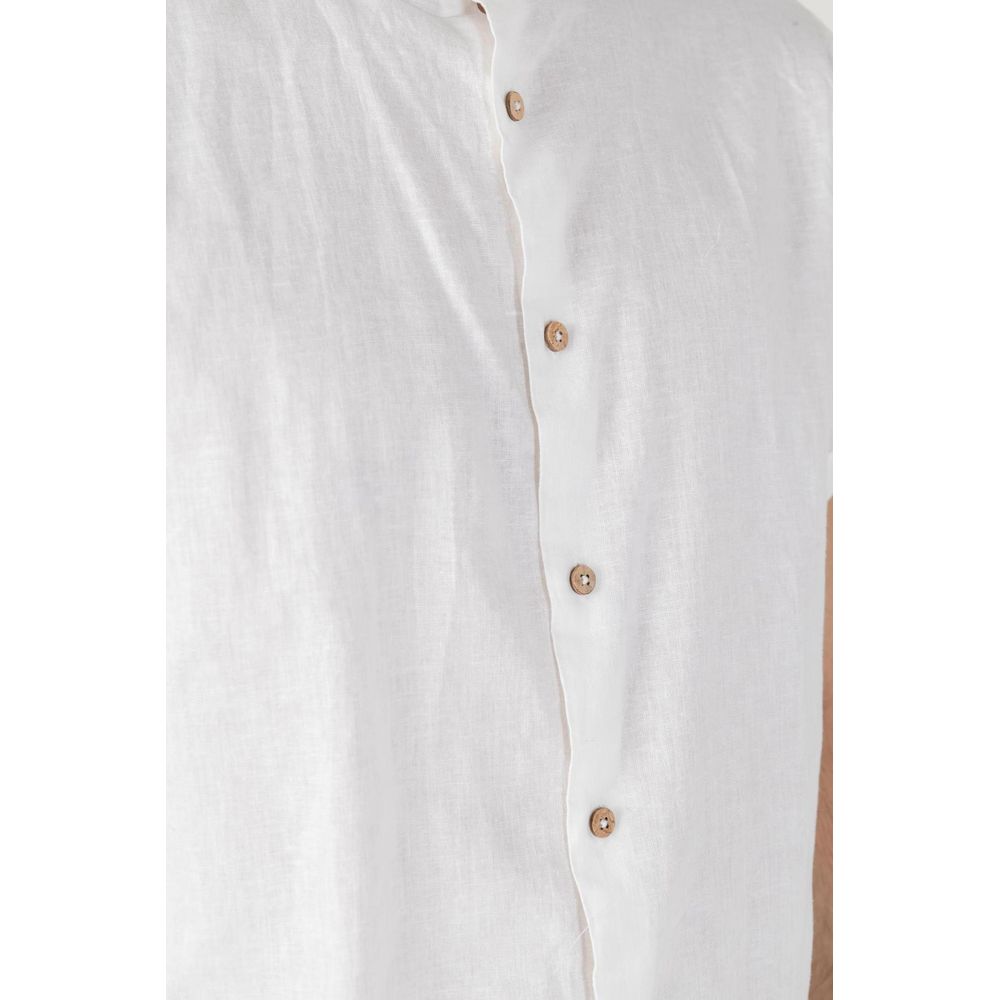 Hamaki-Ho White Linen Shirt for Effortless Elegance