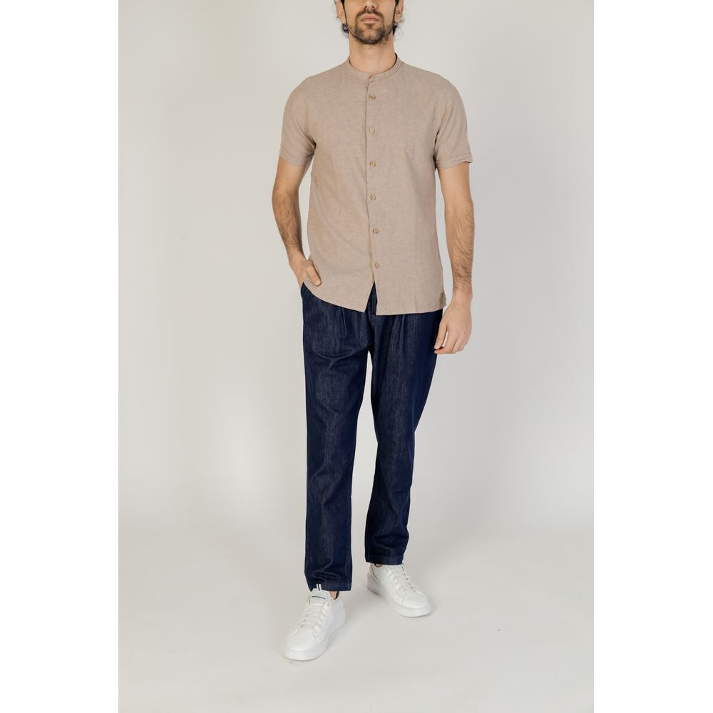 Hamaki-Ho Beige Linen Shirt for Effortless Elegance