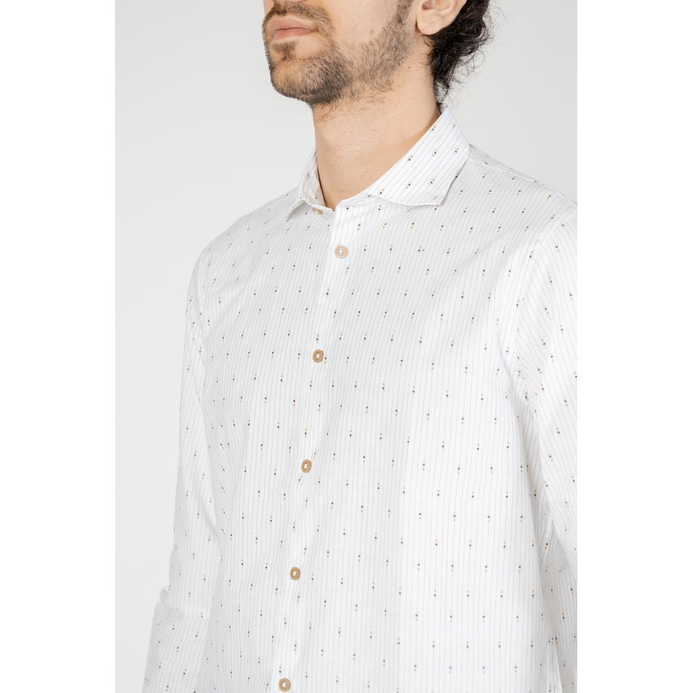 Hamaki-Ho White Cotton Shirt for Timeless Elegance