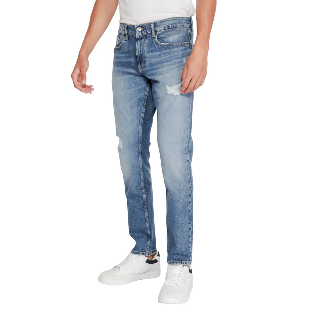 Tommy Hilfiger Blue Cotton Jeans & Pant Elegance