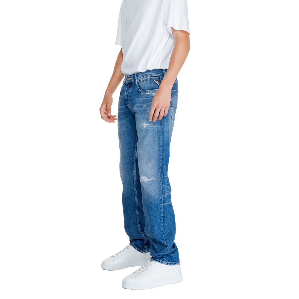 Replay Blue Cotton Jeans & Pant for Effortless Elegance
