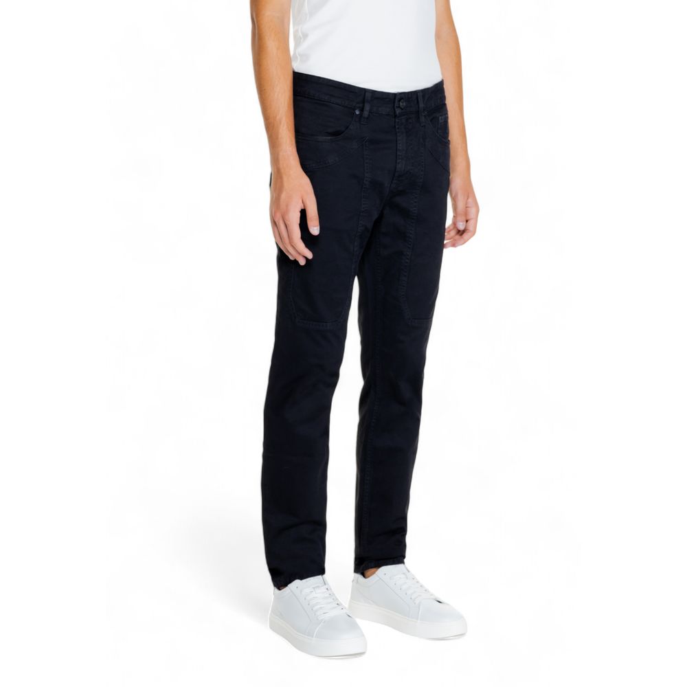 Jeckerson Black Cotton Jeans for Elevated Style