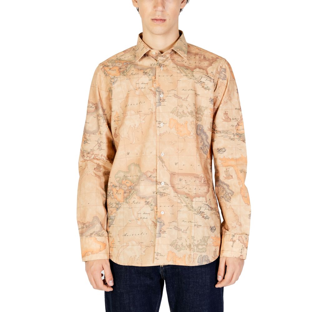 Alviero Martini Prima Classe Beige Cotton Shirt of Distinction