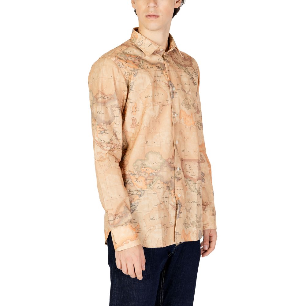 Alviero Martini Prima Classe Beige Cotton Shirt of Distinction