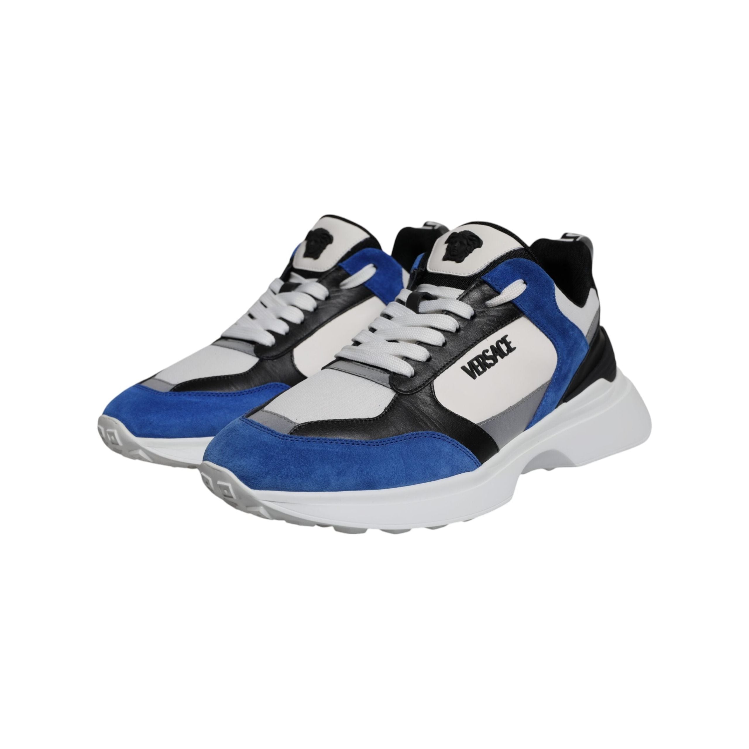 Versace Multicolor Canvas Quad Fabric Low Top Sneakers