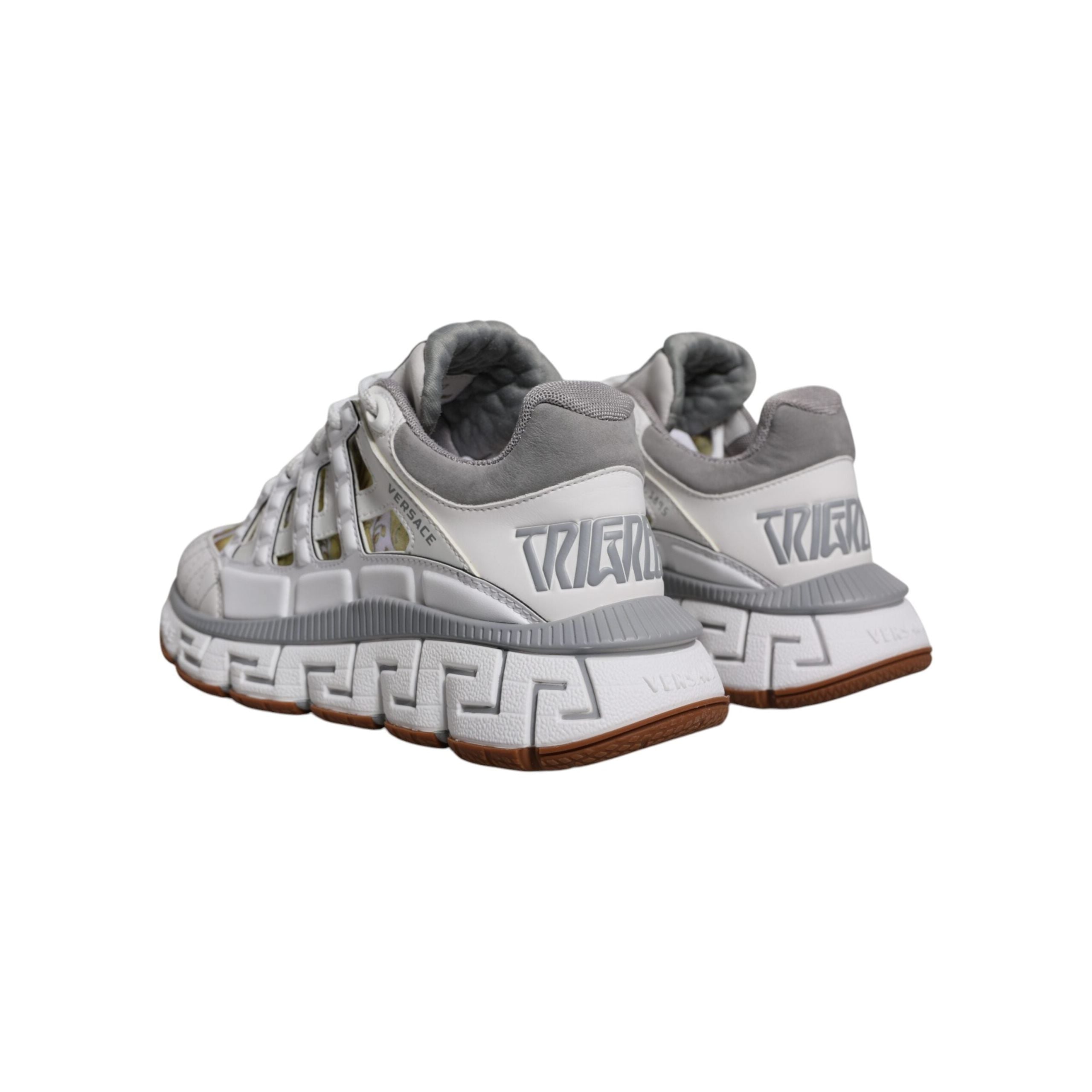 Versace White Leather Low Top Sneakers Shoes