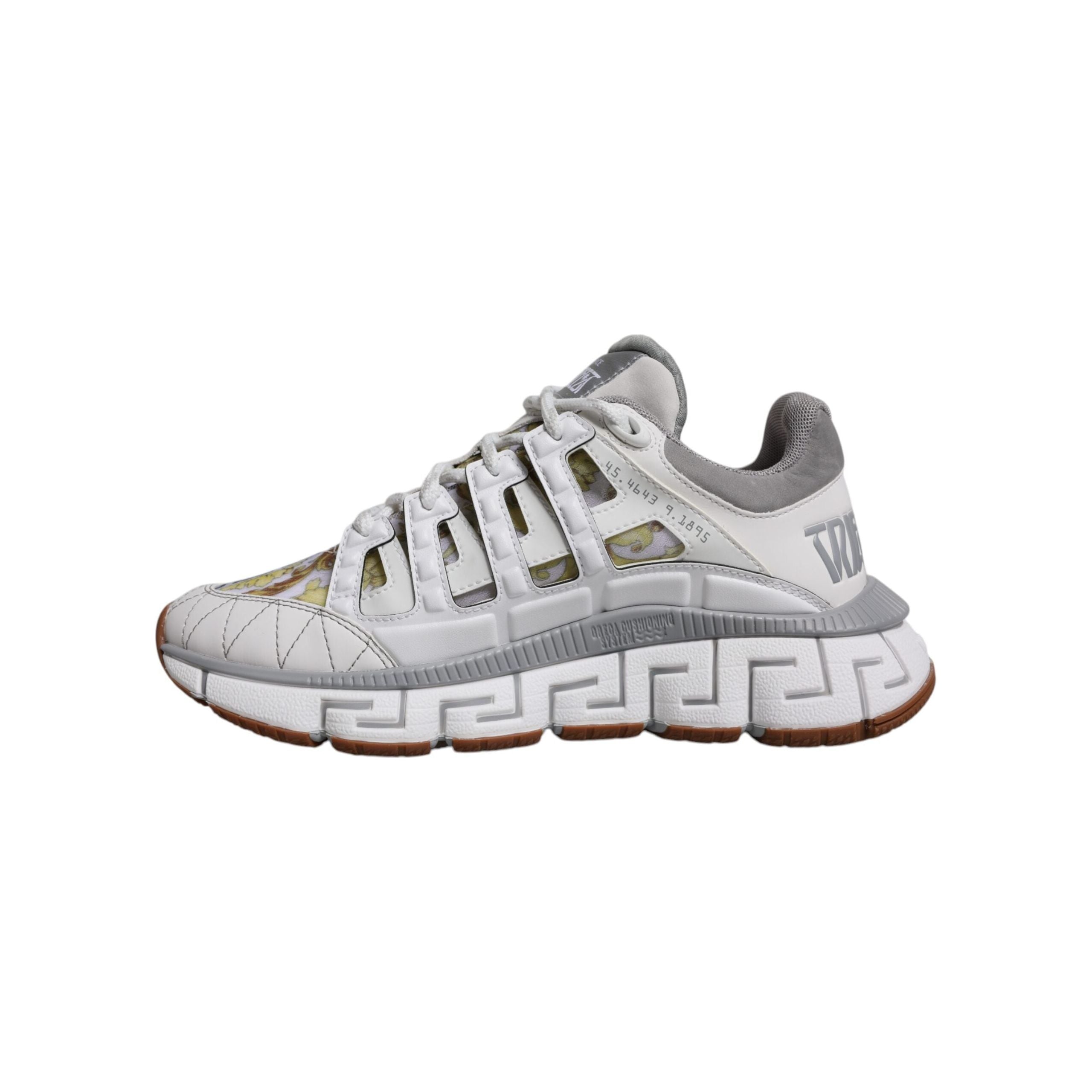 Versace White Leather Low Top Sneakers Shoes