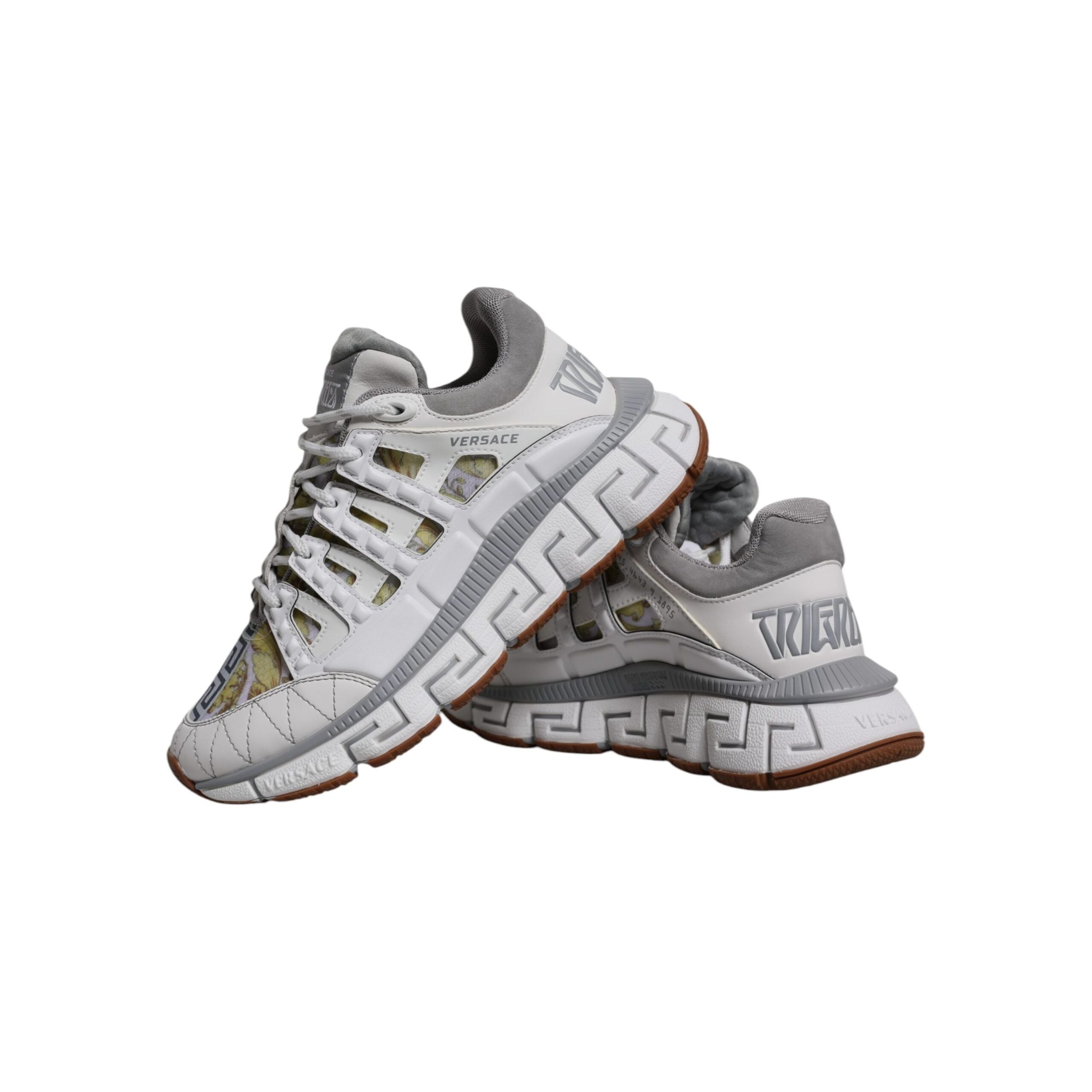 Versace White Leather Low Top Sneakers Shoes