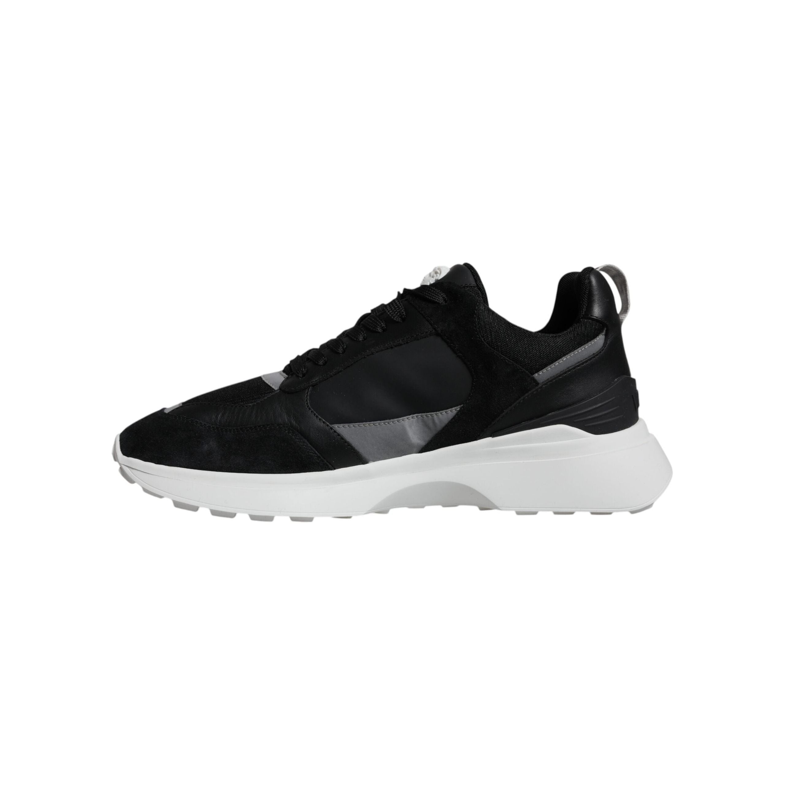 Versace Black Canvas Quad Fabric Medusa Low Top Sneakers