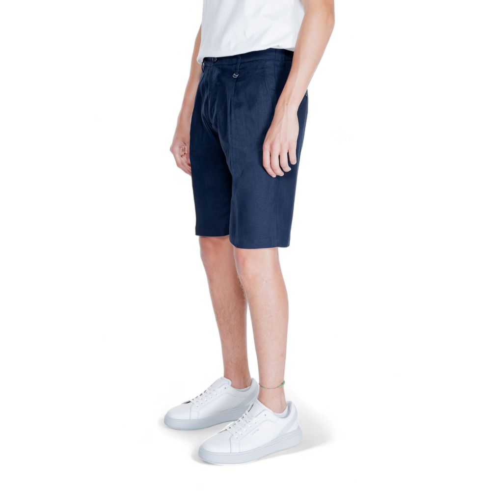 Antony Morato Blue Linen Short for Effortless Sophistication
