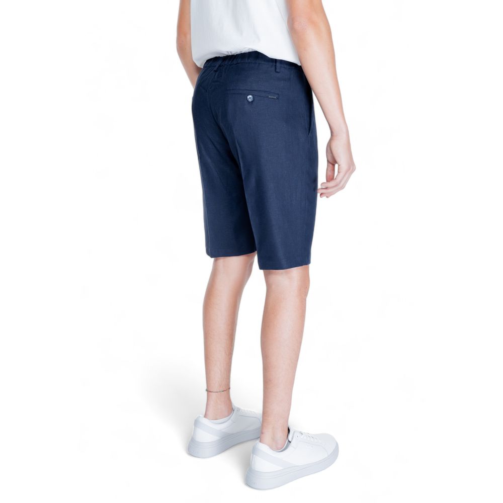 Antony Morato Blue Linen Short for Effortless Sophistication