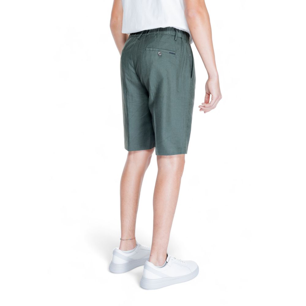 Antony Morato Green Linen Shorts for Effortless Elegance